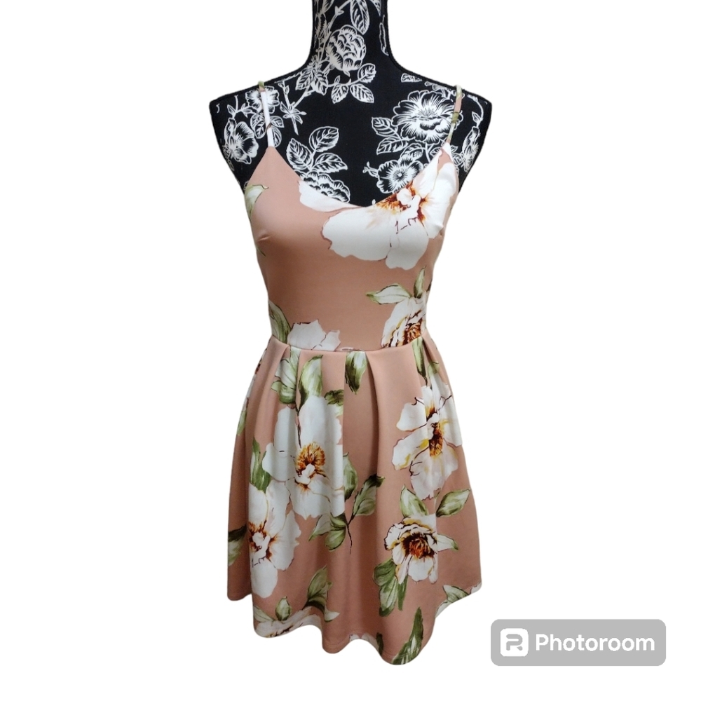 Monteau Floral Spaghetti Strap Summer Dress